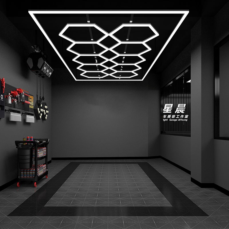 蜂窝灯汽车工位展示